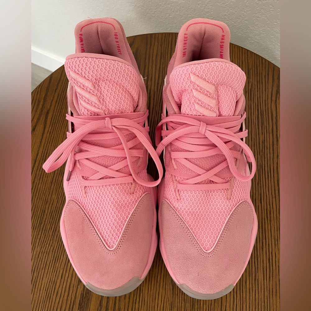 MENS SIZE 11 ADIDAS JAMES HARDEN VOL. 4 PINK LEMONADE SNEAKERS